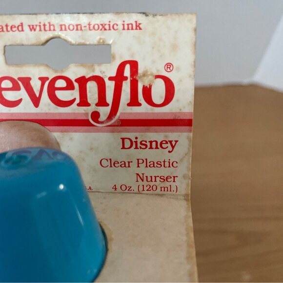 Vtg Evenflo Disney Babies Donald Duck Nursery Bottle 4 Oz Clear Plastic w Cap - Picture 6 of 7